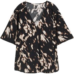 TOM TAILOR Damen Bluse mit Muster, braun, Animalprint, Gr. 38 TOM TAILOR Damen Bluse mit Muster, braun, Animalprint, Gr. 38
