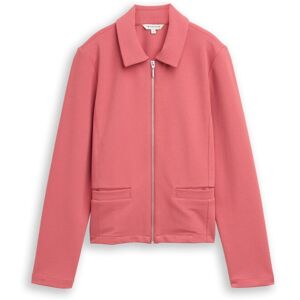 TOM TAILOR Damen Regular Fit Jacke mit Reißverschluss, rot, Uni, Gr. S TOM TAILOR Damen Regular Fit Jacke mit Reißverschluss, rot, Uni, Gr. S