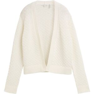 TOM TAILOR Damen Cardigan mit Struktur, weiß, Uni, Gr. XXL TOM TAILOR Damen Cardigan mit Struktur, weiß, Uni, Gr. XXL