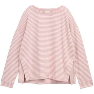 TOM TAILOR Damen Sweatshirt mit Streifenmuster, rosa, Gestreift, Gr. S TOM TAILOR Damen Sweatshirt mit Streifenmuster, rosa, Gestreift, Gr. S