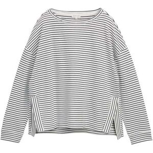 TOM TAILOR Damen Sweatshirt mit Streifenmuster, blau, Gestreift, Gr. S TOM TAILOR Damen Sweatshirt mit Streifenmuster, blau, Gestreift, Gr. S