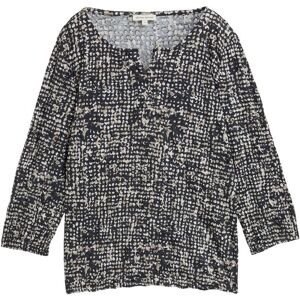 TOM TAILOR Damen Crinkle Blusenshirt mit Muster, blau, Gemustert, Gr. M TOM TAILOR Damen Crinkle Blusenshirt mit Muster, blau, Gemustert, Gr. M
