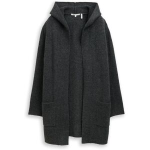 TOM TAILOR DENIM Damen Cardigan mit Kapuze, grau, Meliert, Gr. XS TOM TAILOR DENIM Damen Cardigan mit Kapuze, grau, Meliert, Gr. XS