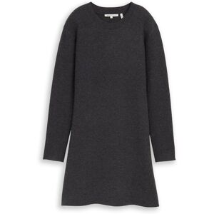 TOM TAILOR DENIM Damen Mini Skater Strickkleid, grau, Meliert, Gr. M TOM TAILOR DENIM Damen Mini Skater Strickkleid, grau, Meliert, Gr. M