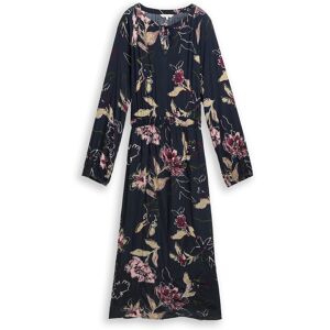 TOM TAILOR Damen Plus Size - Maxi-Kleid mit Blumenmuster, blau, Geblümt, Gr. 44 TOM TAILOR Damen Plus Size - Maxi-Kleid mit Blumenmuster, blau, Geblümt, Gr. 44