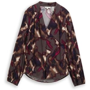 TOM TAILOR Damen Bluse mit Muster, braun, Gemustert, Gr. 34 TOM TAILOR Damen Bluse mit Muster, braun, Gemustert, Gr. 34