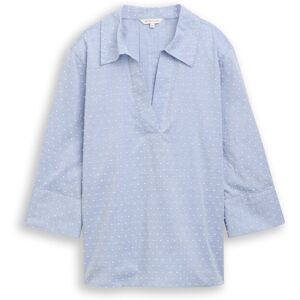TOM TAILOR Damen Loose Fit Bluse mit Stickerei, blau, Gepunktet, Gr. 40 TOM TAILOR Damen Loose Fit Bluse mit Stickerei, blau, Gepunktet, Gr. 40