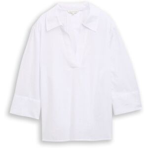 TOM TAILOR Damen Loose Fit Bluse mit Stickerei, weiß, Gepunktet, Gr. 34 TOM TAILOR Damen Loose Fit Bluse mit Stickerei, weiß, Gepunktet, Gr. 34