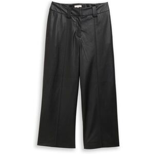 TOM TAILOR Damen Culotte Hose in Lederoptik, schwarz, Uni, Gr. 34/28 TOM TAILOR Damen Culotte Hose in Lederoptik, schwarz, Uni, Gr. 34/28