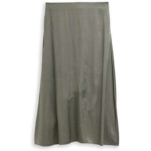 TOM TAILOR Damen High Waist Satin Midi-Rock, grün, Uni, Gr. 38 TOM TAILOR Damen High Waist Satin Midi-Rock, grün, Uni, Gr. 38