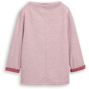 TOM TAILOR Damen Sweatshirt mit Stehkragen, rot, Meliert, Gr. XS TOM TAILOR Damen Sweatshirt mit Stehkragen, rot, Meliert, Gr. XS