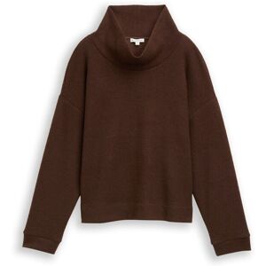 TOM TAILOR Damen Loose Fit Sweatshirt mit Rollkragen, braun, Meliert, Gr. XXL TOM TAILOR Damen Loose Fit Sweatshirt mit Rollkragen, braun, Meliert, Gr. XXL