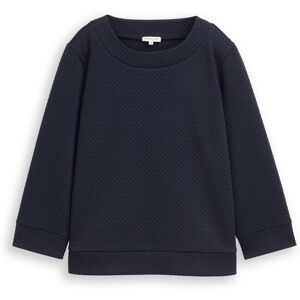 TOM TAILOR Damen Boxy Fit Sweatshirt mit 7/8-Arm, blau, Uni, Gr. S TOM TAILOR Damen Boxy Fit Sweatshirt mit 7/8-Arm, blau, Uni, Gr. S