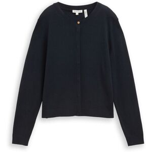 TOM TAILOR Damen Cardigan mit verdeckter Knopfleiste, blau, Uni, Gr. XS TOM TAILOR Damen Cardigan mit verdeckter Knopfleiste, blau, Uni, Gr. XS