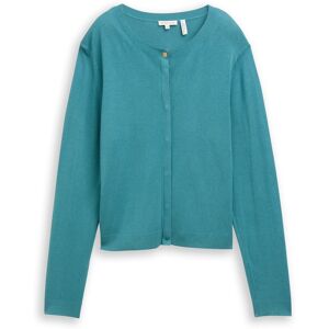 TOM TAILOR Damen Cardigan mit verdeckter Knopfleiste, blau, Uni, Gr. M TOM TAILOR Damen Cardigan mit verdeckter Knopfleiste, blau, Uni, Gr. M