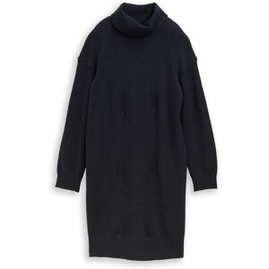 TOM TAILOR Damen Loose Fit Strickkleid, blau, Uni, Gr. 38 TOM TAILOR Damen Loose Fit Strickkleid, blau, Uni, Gr. 38