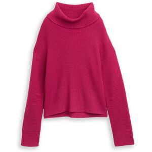 TOM TAILOR Damen Oversize Rollkragenpullover, rot, Meliert, Gr. M TOM TAILOR Damen Oversize Rollkragenpullover, rot, Meliert, Gr. M