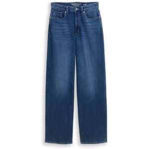 TOM TAILOR DENIM Damen TTLINOU WIDE High Waist Jeans, blau, Uni, Gr. XL/32 TOM TAILOR DENIM Damen TTLINOU WIDE High Waist Jeans, blau, Uni, Gr. XL/32