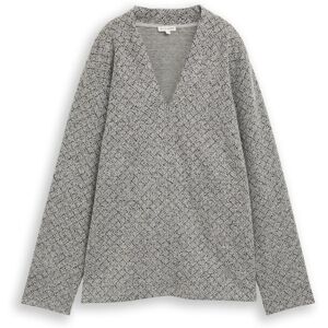 TOM TAILOR Damen Plus Size - Sweatshirt mit V-Ausschnitt, beige, Meliert, Gr. 46 TOM TAILOR Damen Plus Size - Sweatshirt mit V-Ausschnitt, beige, Meliert, Gr. 46