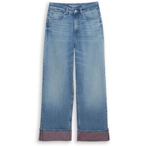 TOM TAILOR DENIM Damen TTLINOU WIDE Jeans mit Turn-Up, blau, Uni, Gr. XL/32 TOM TAILOR DENIM Damen TTLINOU WIDE Jeans mit Turn-Up, blau, Uni, Gr. XL/32