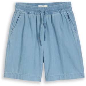 TOM TAILOR DENIM Damen TTLINOU WIDE Bermuda Jeans Shorts, blau, Uni, Gr. M TOM TAILOR DENIM Damen TTLINOU WIDE Bermuda Jeans Shorts, blau, Uni, Gr. M