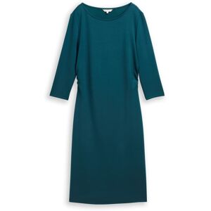 TOM TAILOR Damen Kleid mit Raffungen, grün, Uni, Gr. 46 TOM TAILOR Damen Kleid mit Raffungen, grün, Uni, Gr. 46