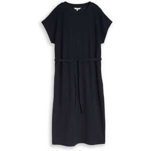 TOM TAILOR Damen Loose Fit Midi-Kleid, blau, Uni, Gr. 42 TOM TAILOR Damen Loose Fit Midi-Kleid, blau, Uni, Gr. 42