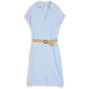 TOM TAILOR Damen Loose Fit Midi-Kleid mit Gürtel, blau, Gestreift, Gr. 38 TOM TAILOR Damen Loose Fit Midi-Kleid mit Gürtel, blau, Gestreift, Gr. 38