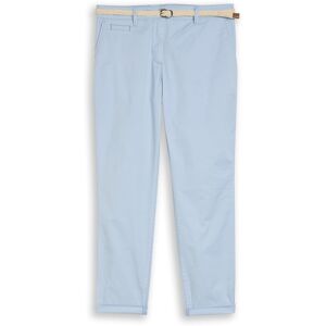 TOM TAILOR Damen Slim Chino Hose mit Gürtel, blau, Uni, Gr. 36/32 TOM TAILOR Damen Slim Chino Hose mit Gürtel, blau, Uni, Gr. 36/32