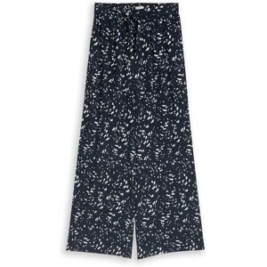TOM TAILOR Damen Loose Fit Palazzo Hose mit Muster, blau, Gepunktet, Gr. 34/32 TOM TAILOR Damen Loose Fit Palazzo Hose mit Muster, blau, Gepunktet, Gr. 34/32