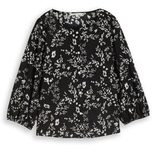 TOM TAILOR DENIM Damen Bluse mit Blumenmuster, schwarz, Geblümt, Gr. M TOM TAILOR DENIM Damen Bluse mit Blumenmuster, schwarz, Geblümt, Gr. M