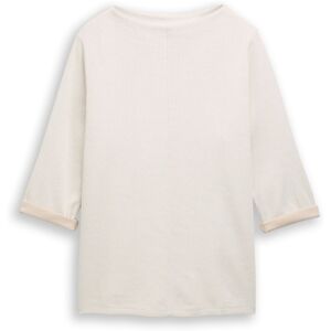 TOM TAILOR Damen Plus Size - Sweatshirt mit Stehkragen, beige, Meliert, Gr. 46 TOM TAILOR Damen Plus Size - Sweatshirt mit Stehkragen, beige, Meliert, Gr. 46