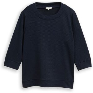 TOM TAILOR Damen Plus Size - Boxy Fit Sweatshirt, blau, Uni, Gr. 48 TOM TAILOR Damen Plus Size - Boxy Fit Sweatshirt, blau, Uni, Gr. 48