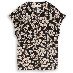TOM TAILOR Damen Loose Fit Bluse mit V-Ausschnitt, schwarz, Geblümt, Gr. 34 TOM TAILOR Damen Loose Fit Bluse mit V-Ausschnitt, schwarz, Geblümt, Gr. 34