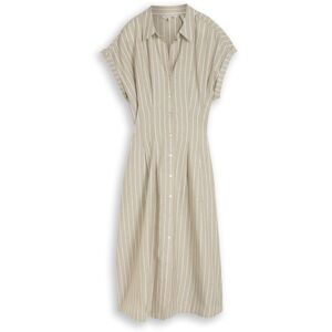 TOM TAILOR Damen Midi-Kleid mit Streifenmuster, grün, Gestreift, Gr. 34 TOM TAILOR Damen Midi-Kleid mit Streifenmuster, grün, Gestreift, Gr. 34