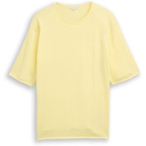 TOM TAILOR Damen Plus Size - Loose Fit Strickpullover mit Kaschmir-Anteil, gelb, Meliert, Gr. 46 TOM TAILOR Damen Plus Size - Loose Fit Strickpullover mit Kaschmir-Anteil, gelb, Meliert, Gr. 46