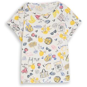 TOM TAILOR Damen T-Shirt mit Allover-Print, weiß, Gemustert, Gr. M TOM TAILOR Damen T-Shirt mit Allover-Print, weiß, Gemustert, Gr. M