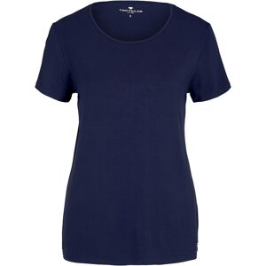 TOM TAILOR Damen Pyjama-T-Shirt, blau, Logo Print, Gr. 46 TOM TAILOR Damen Pyjama-T-Shirt, blau, Logo Print, Gr. 46