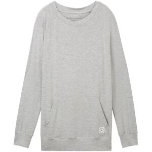 TOM TAILOR Damen Loungewear Sweatshirt in Melange Optik, grau, Meliert, Gr. 3XL/46 TOM TAILOR Damen Loungewear Sweatshirt in Melange Optik, grau, Meliert, Gr. 3XL/46