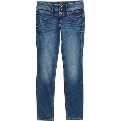 TOM TAILOR Damen TTALEXA SLIM Jeans, blau, Uni, Gr. 34/32 TOM TAILOR Damen TTALEXA SLIM Jeans, blau, Uni, Gr. 34/32