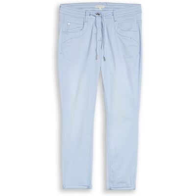 TOM TAILOR Damen Tapered Relaxed Hose, blau, Uni, Gr. 44/28 TOM TAILOR Damen Tapered Relaxed Hose, blau, Uni, Gr. 44/28