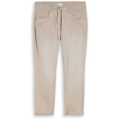 TOM TAILOR Damen Tapered Relaxed Hose, grau, Uni, Gr. 38/28 TOM TAILOR Damen Tapered Relaxed Hose, grau, Uni, Gr. 38/28