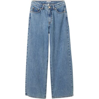 TOM TAILOR Mädchen Wide Leg Jeans, blau, Uni, Gr. 140 TOM TAILOR Mädchen Wide Leg Jeans, blau, Uni, Gr. 140