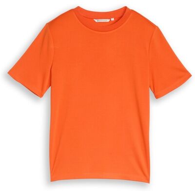 TOM TAILOR DENIM Damen Loose Fit T-Shirt, orange, Uni, Gr. XL TOM TAILOR DENIM Damen Loose Fit T-Shirt, orange, Uni, Gr. XL