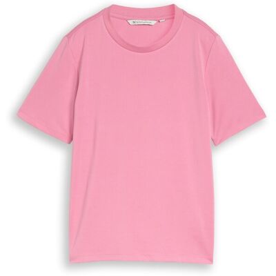TOM TAILOR DENIM Damen Loose Fit T-Shirt, rosa, Uni, Gr. XS TOM TAILOR DENIM Damen Loose Fit T-Shirt, rosa, Uni, Gr. XS