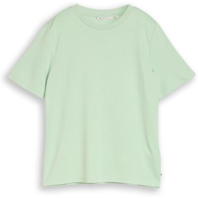 TOM TAILOR DENIM Damen Loose Fit T-Shirt, grün, Uni, Gr. L TOM TAILOR DENIM Damen Loose Fit T-Shirt, grün, Uni, Gr. L