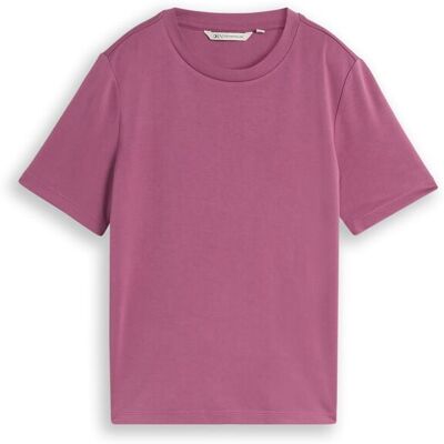 TOM TAILOR DENIM Damen Loose Fit T-Shirt, rosa, Uni, Gr. S TOM TAILOR DENIM Damen Loose Fit T-Shirt, rosa, Uni, Gr. S