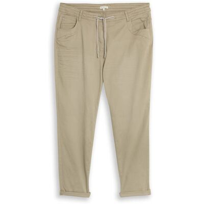 TOM TAILOR Damen Plus Size - Cropped Slim Hose, grün, Uni, Gr. 46/28 TOM TAILOR Damen Plus Size - Cropped Slim Hose, grün, Uni, Gr. 46/28