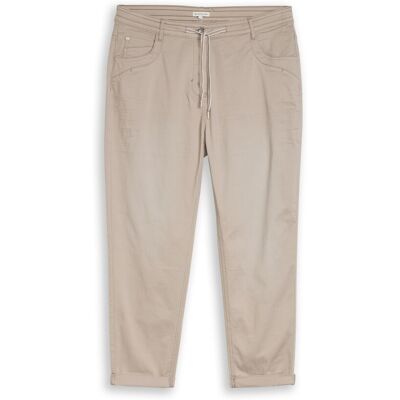 TOM TAILOR Damen Plus Size - Cropped Slim Hose, grau, Uni, Gr. 46/28 TOM TAILOR Damen Plus Size - Cropped Slim Hose, grau, Uni, Gr. 46/28