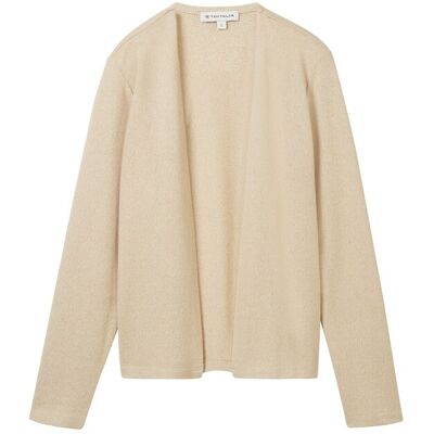 TOM TAILOR Damen Basic Cardigan, braun, Uni, Gr. S TOM TAILOR Damen Basic Cardigan, braun, Uni, Gr. S